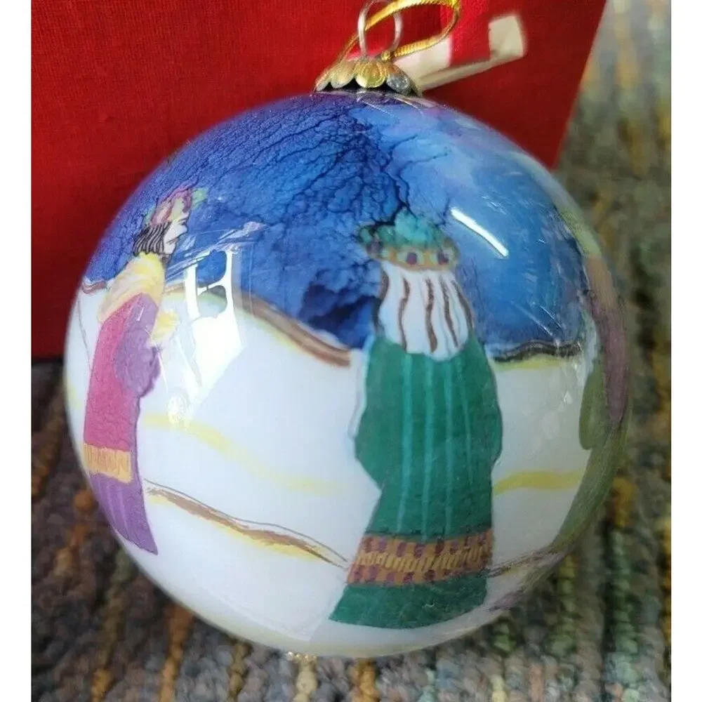 1998-1999 Effanbee Doll Reverse Painting Glass Ornaments Cinderella & 3 Kings LE